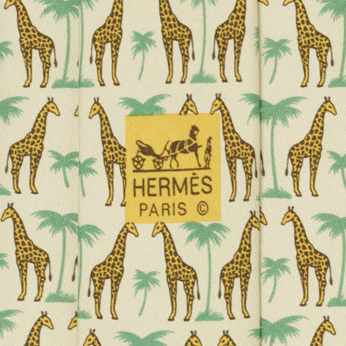 100% Auth HERMES TIE Silk Necktie Mens GIRAFFES Pattern 7314 | eBay