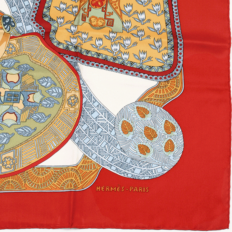 Hermes Silk Scarf Art des Steppes