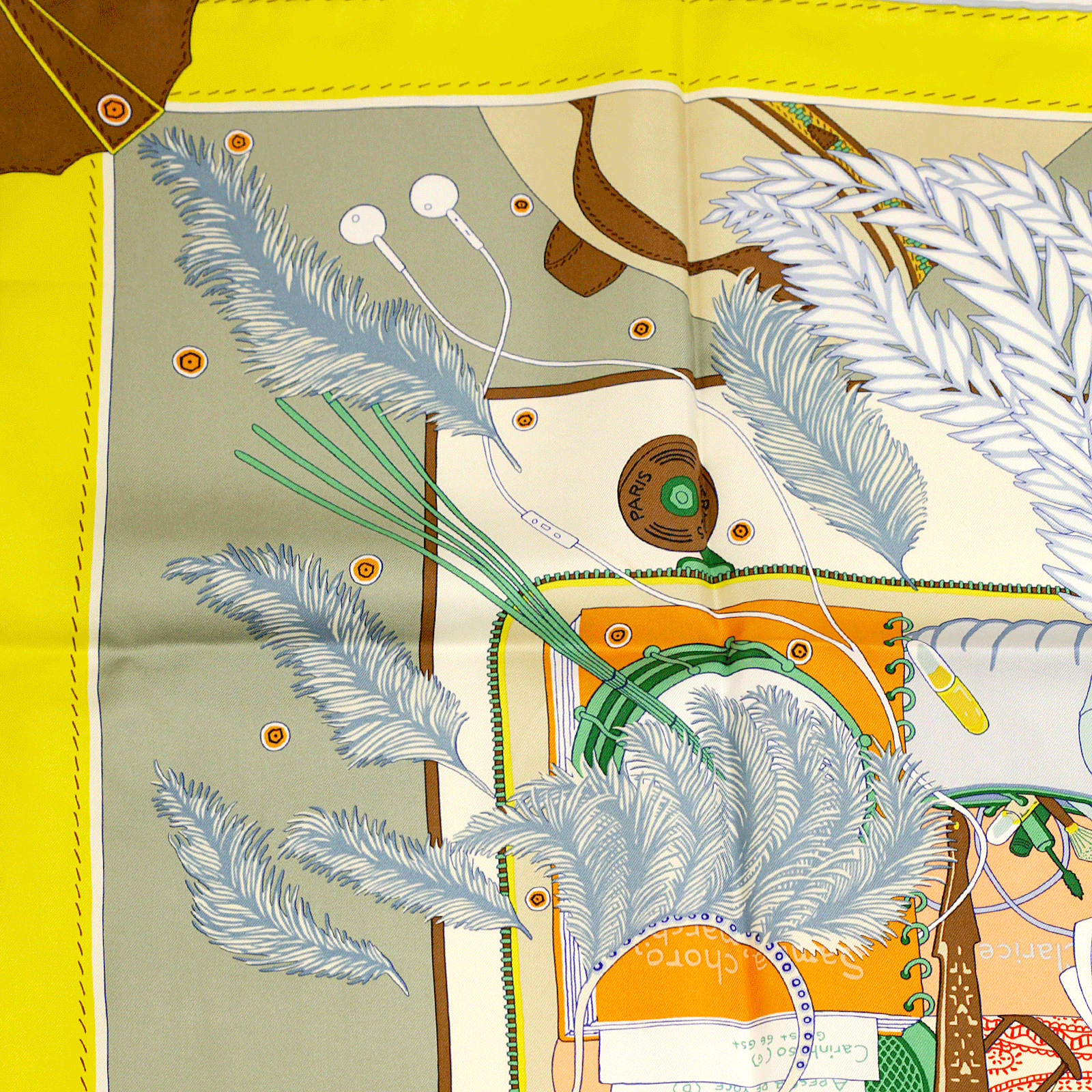 Hermes Silk Scarf Objets de Curiosite