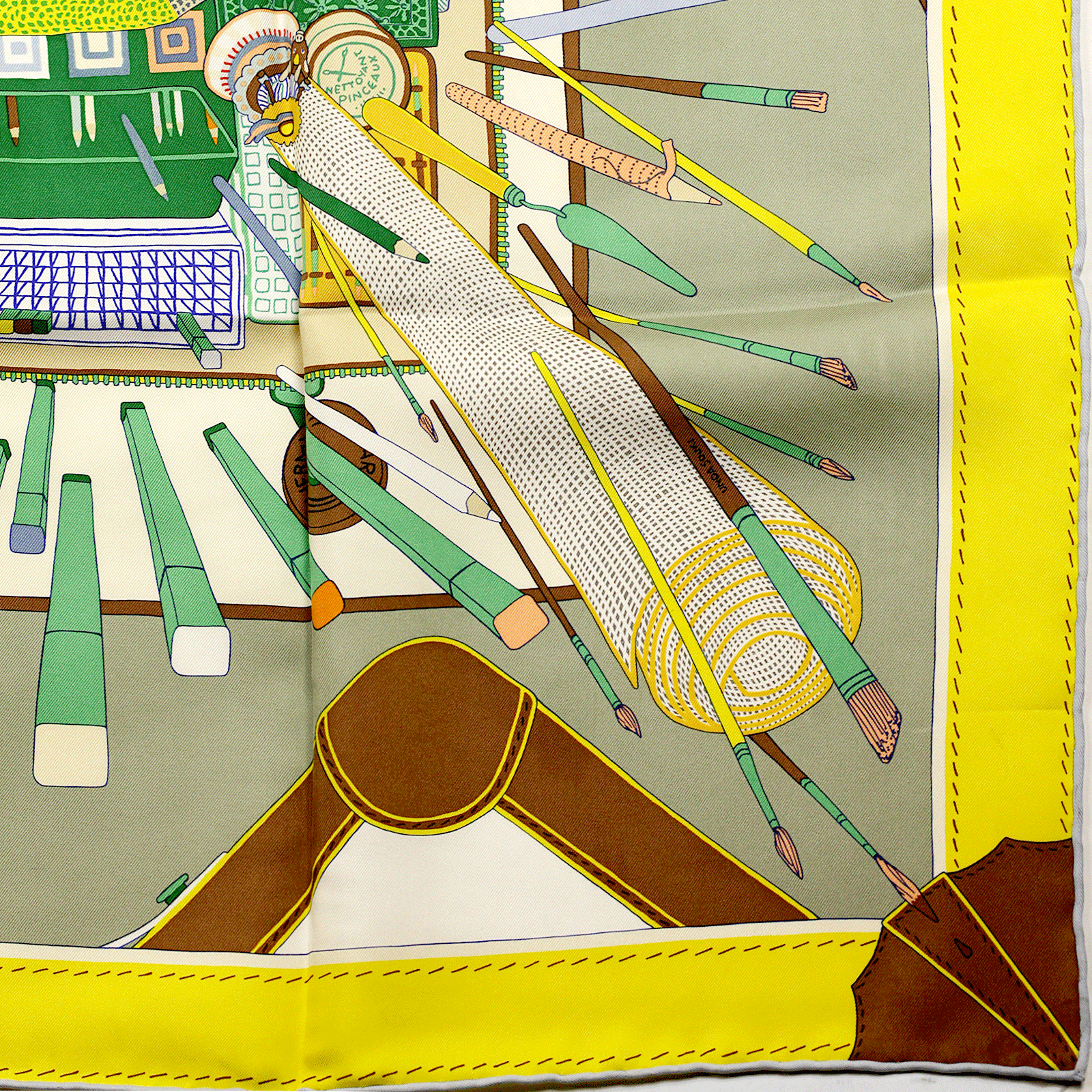 Hermes Silk Scarf Objets de Curiosite