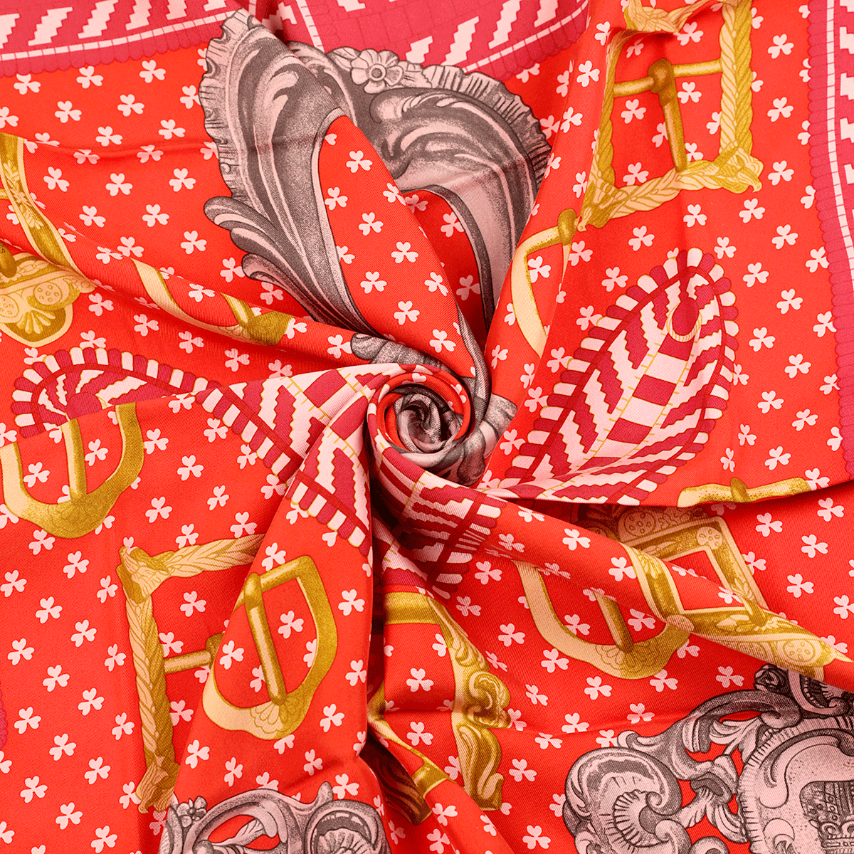 Hermes Silk Scarf Selle Apparat Marocaine