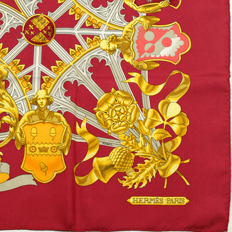 Hermes Silk Scarf British Heraldy