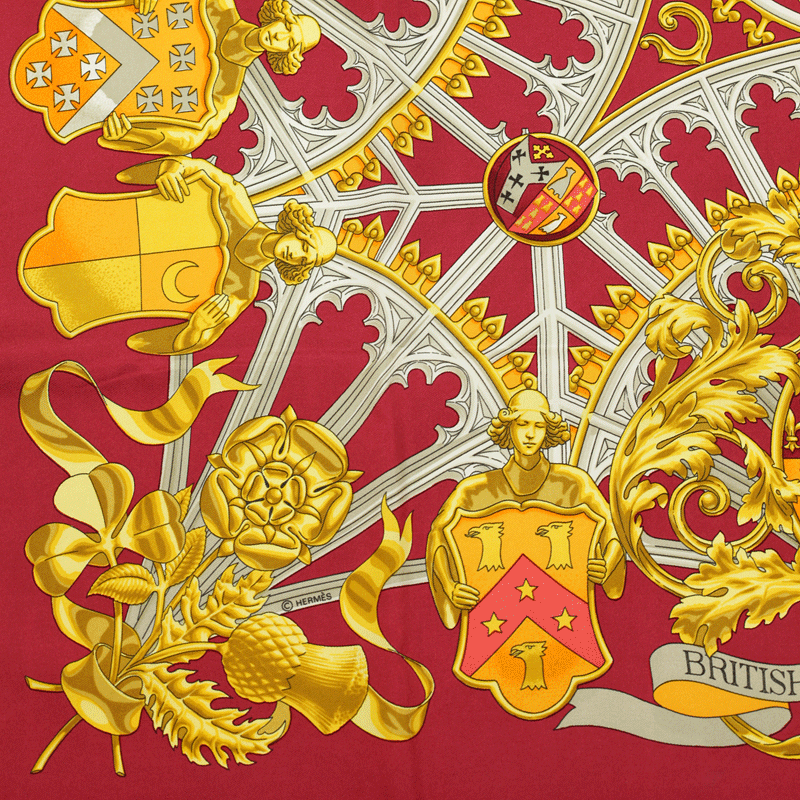 Hermes Silk Scarf British Heraldy