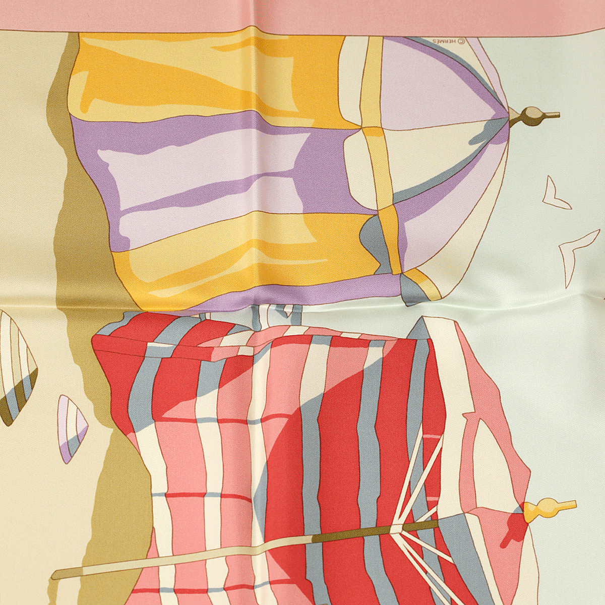Hermes Silk Scarf Charmes des Plages Normandes