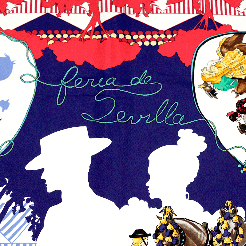 Hermes Silk Scarf Feria de Sevilla