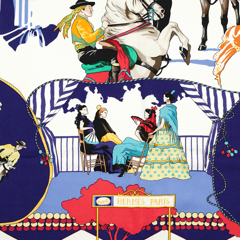 Hermes Silk Scarf Feria de Sevilla