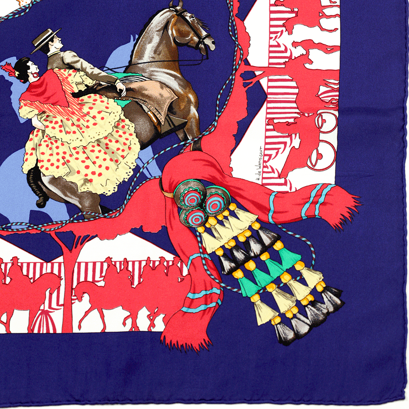 Hermes Silk Scarf Feria de Sevilla