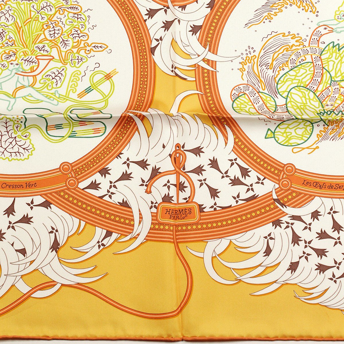 NWT Hermes Scarf LEGENDE BRODEE 90cm Silk Carre Foulard PIERRE