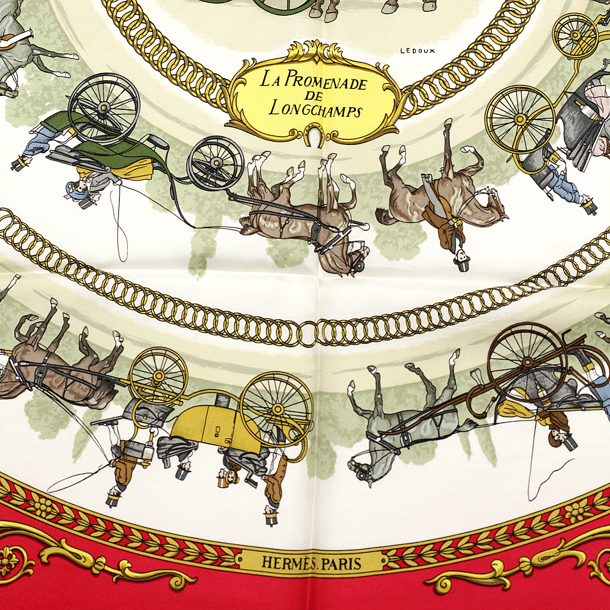 Hermes Silk Scarf Promenade de Longchamps