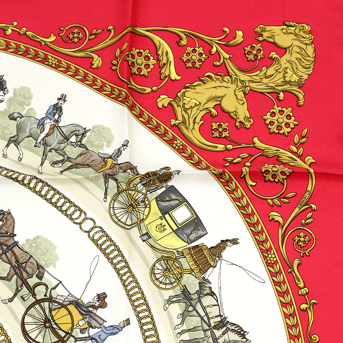 Hermes Silk Scarf Promenade de Longchamps