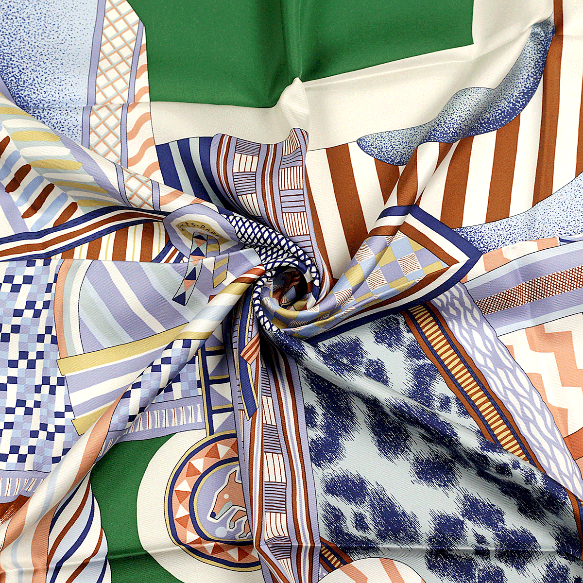 Hermes Silk Scarf Brides et Gris gris